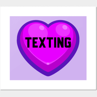 Heart Texting love pink Posters and Art